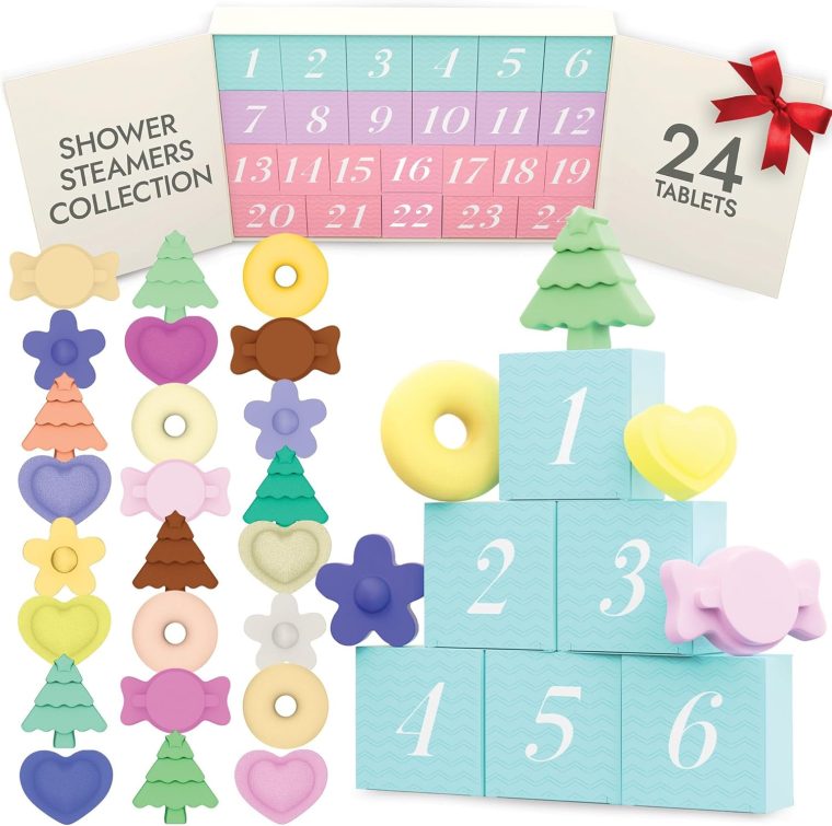 Shower Steamers Aromatherapy - Relaxation Gifts for Women, Shower Bombs, Unique Spa Gifts Shower Tablets, Stocking Stuffers for Women & Men (24 Pack Collection)