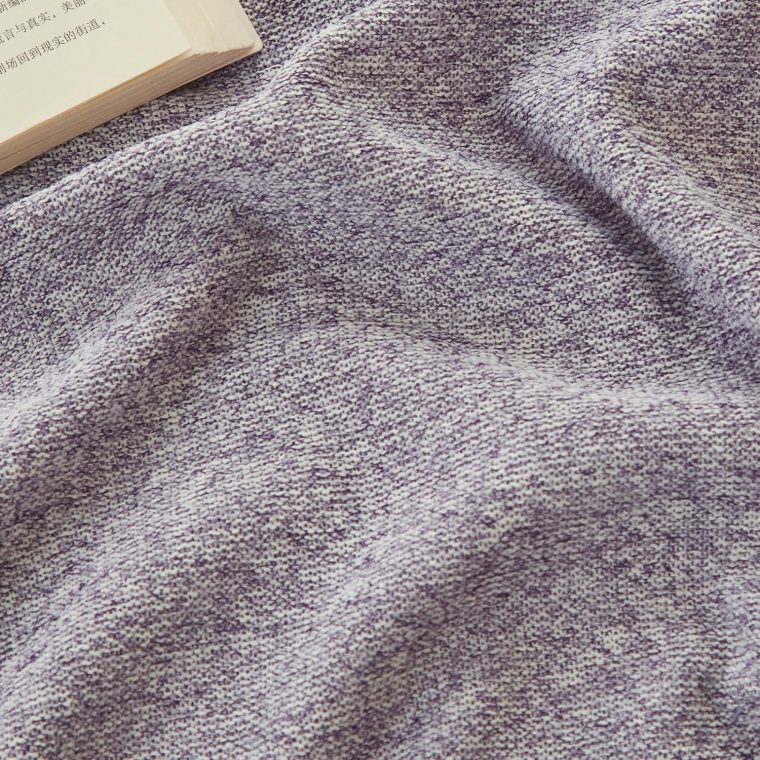COOVA Summer Knit Blanket King Size for Bed, Lightweight Breathable Thin Blankets for Hot Sleepers, Cozy Soft Sweatshirt Bed Blanket for Sofa,(Light Purple 90"x102") - Image 7