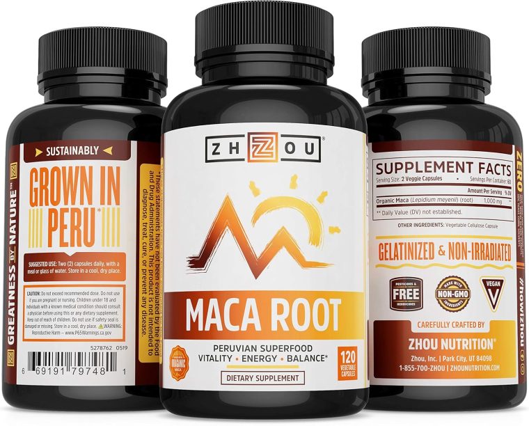 Zhou Maca Root | Wellness Supplement for Men & Women | Boosts Energy | 60 Servings, 120 Count - Image 4