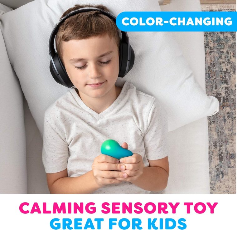 Power Your Fun Arggh Mini Stress Balls for Adults and Kids - 3pk Squishy Stress Balls, Color Changing Resistance Fidget Toys, Sensory Stress Relief Squeeze Toys Squishy Toy (Yellow, Pink, Blue) - Image 5